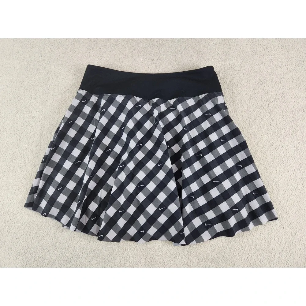 Women's Nike Dri-fit Golf/Tennis Skort Black & White Size Medium